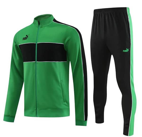 23/24 Puma Green Black Full Zipper Jacket+Pants