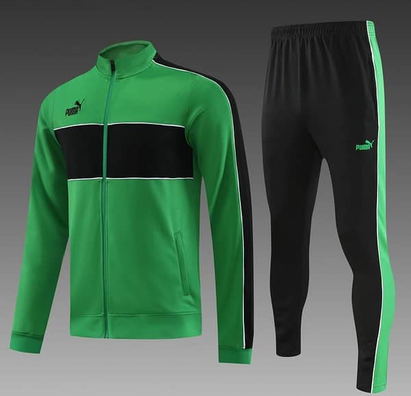 23/24 Puma Green Black Full Zipper Jacket+Pants - Image 8