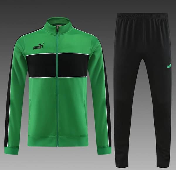 23/24 Puma Green Black Full Zipper Jacket+Pants - Image 9