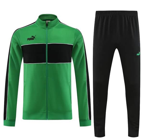 23/24 Puma Green Black Full Zipper Jacket+Pants - Image 10