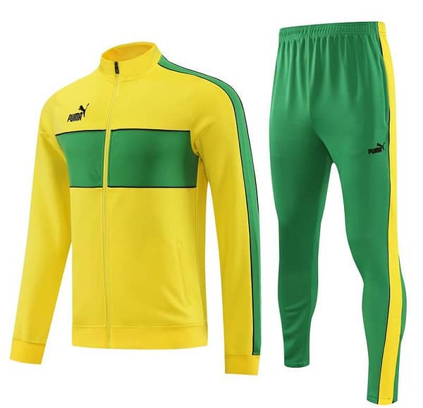 23/24 Puma Yellow Green Full Zipper Jacket+Pants