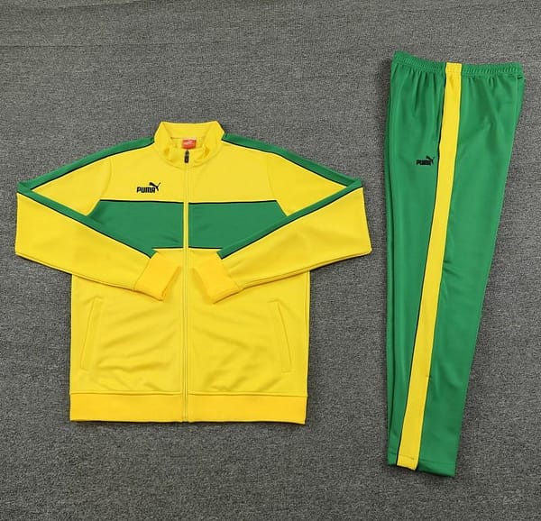 23/24 Puma Yellow Green Full Zipper Jacket+Pants - Image 4