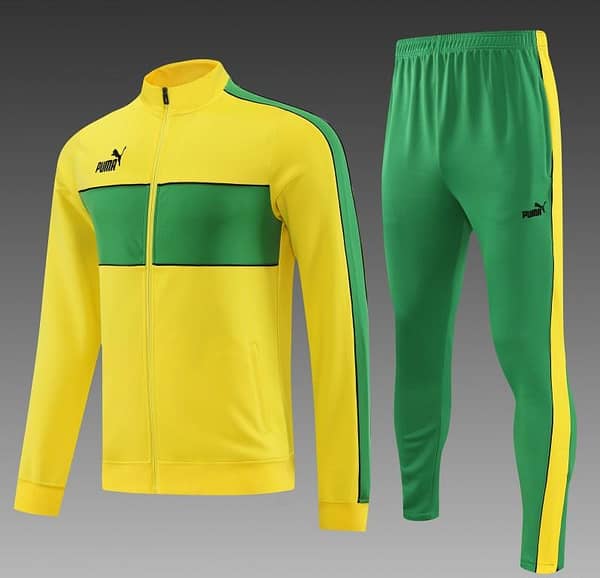 23/24 Puma Yellow Green Full Zipper Jacket+Pants - Image 9