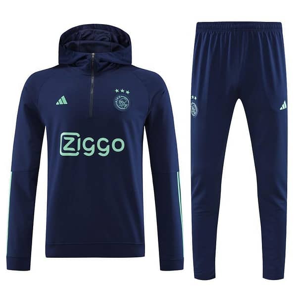 23/24 Ajax Navy Hoodie Full Zipper Jacket+Pants - Image 10