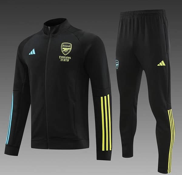 23/24 Arsenal Yellow Purple Full Zipper Jacket+Pants - Image 9