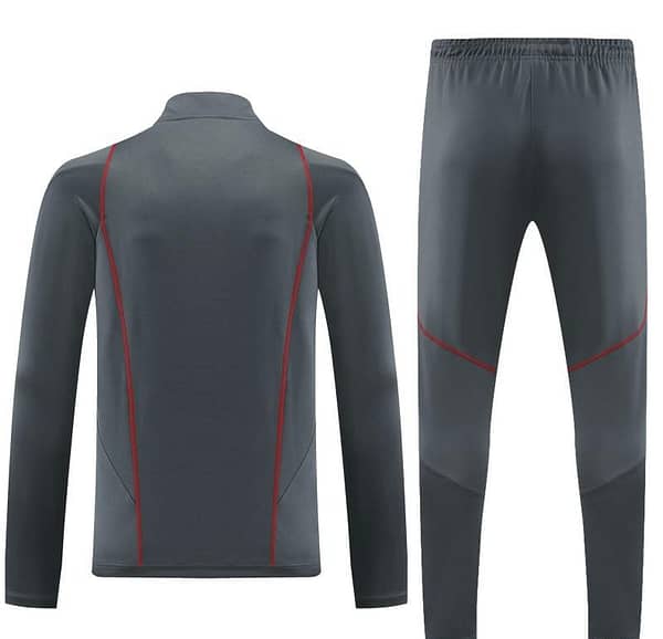 23/24 Arsenal Grey Half Zipper Jacket+Pants - Image 7