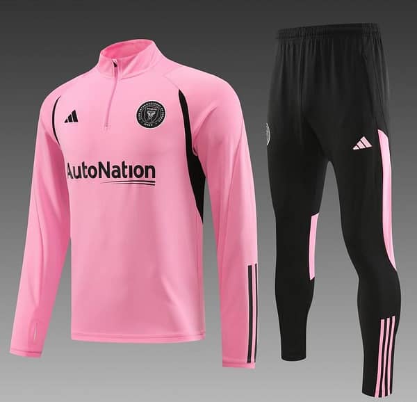 23/24 Inter Miami Pink Half Zipper Jacket+Pants - Image 9