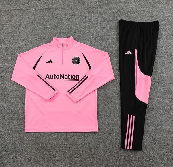 23/24 Inter Miami Pink Half Zipper Jacket+Pants - Image 12