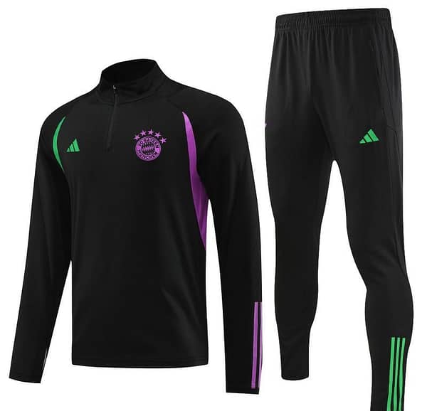 23/24 Bayern Munich Black Purple Full Zipper Jacket+Pants