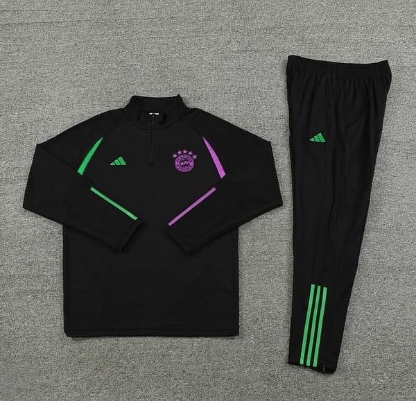 23/24 Bayern Munich Black Purple Full Zipper Jacket+Pants - Image 3
