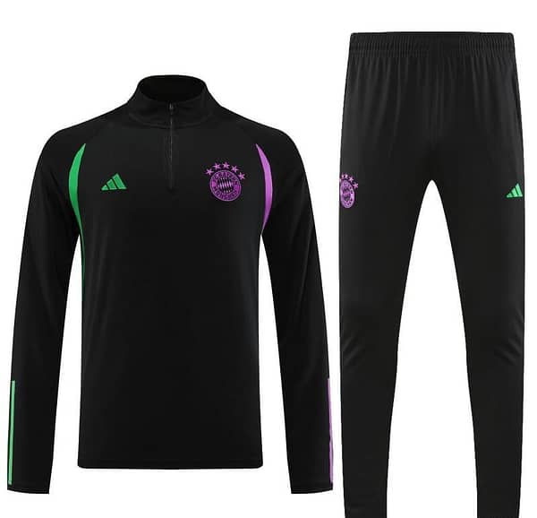 23/24 Bayern Munich Black Purple Full Zipper Jacket+Pants - Image 7