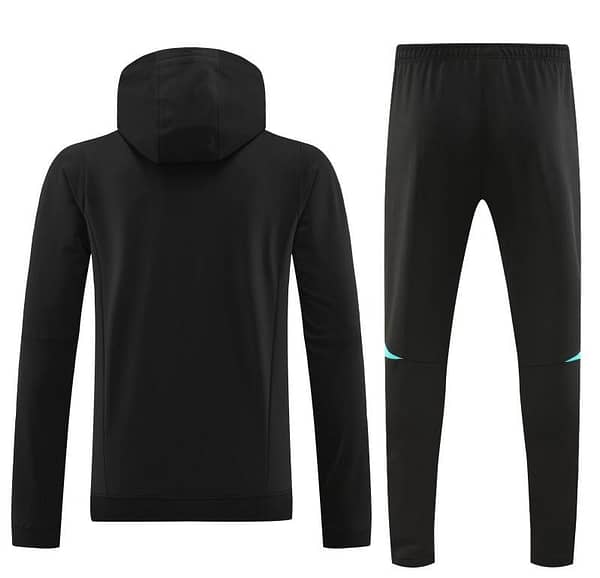 23/24 Manchester United Black Hoodie Half Zipper Jacket+ Pants - Image 8