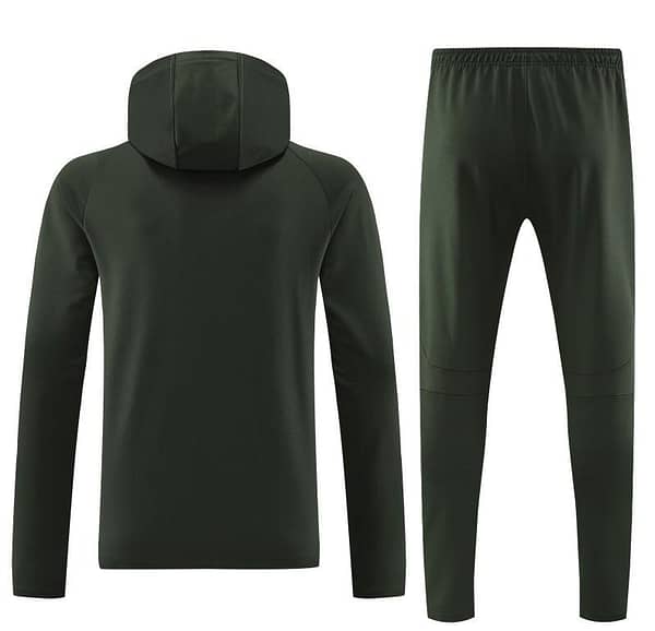 23/24 Barcelona Dark Green Hoodie Half Zipper Jacket+ Pants - Image 11