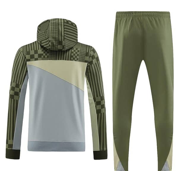 23/24 PUMA Green Grey Hoodie Half Zipper Jacket+Pants - Image 8