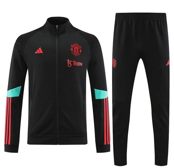 23/24 Manchester United Black Full Zipper Jacket+Pants - Image 12