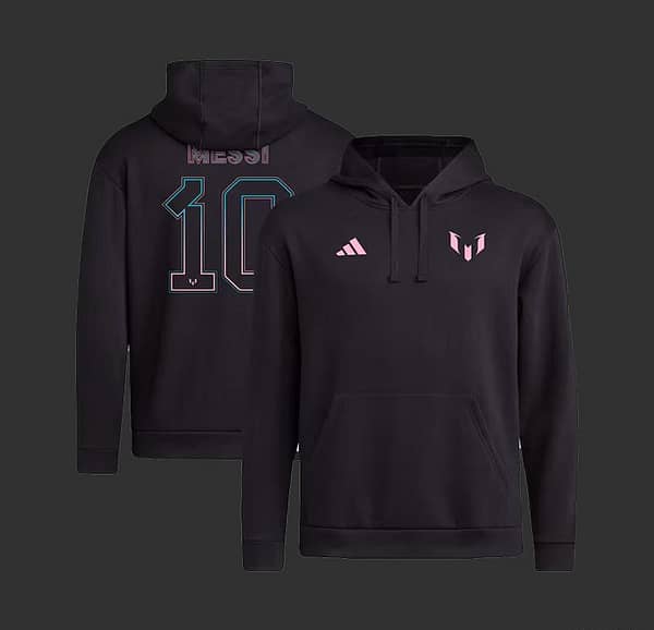 2023 Inter Miami Messi x adidas Name & Number Fleece Pullover Hoodie