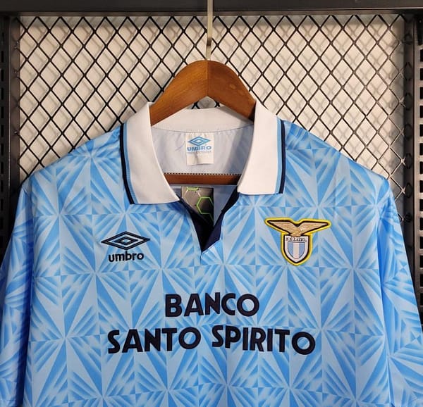 Retro 1991 Lazio Home Jersey - Image 5