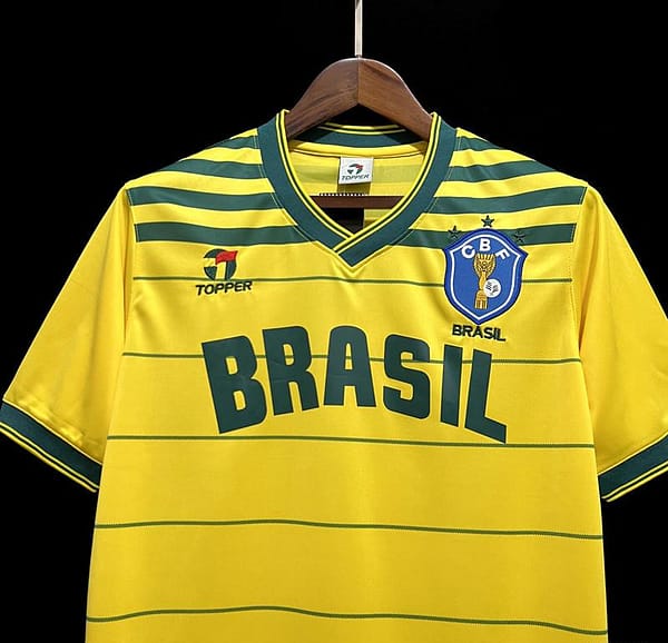 Retro Brazil 1984 Home Jersey - Image 4