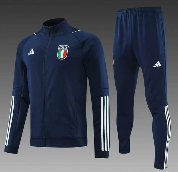 2023 Italy Navy Full Zipper Jacket +Pants - Image 10