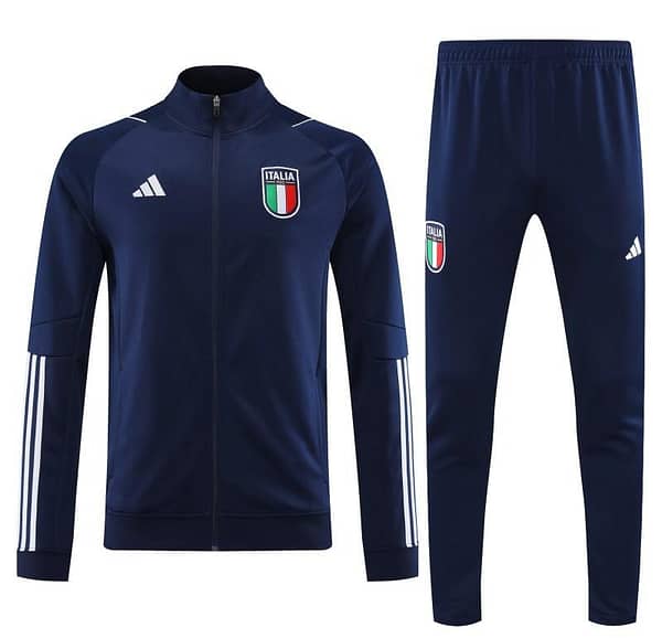 2023 Italy Navy Full Zipper Jacket +Pants - Image 12