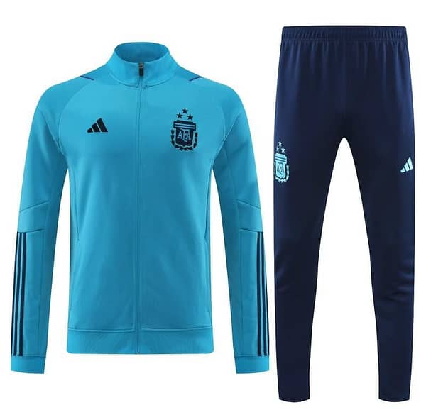 2023 Argentina Blue Full Zipper Jacket +Pants