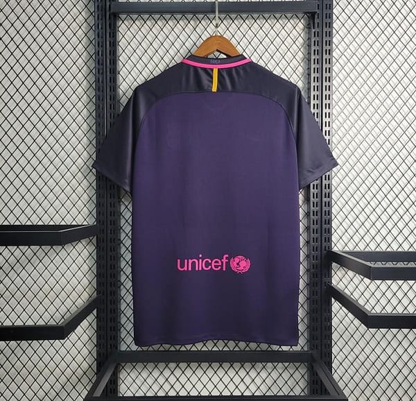 Retro 16-17 Barcelona Away Purple Jersey - Image 8