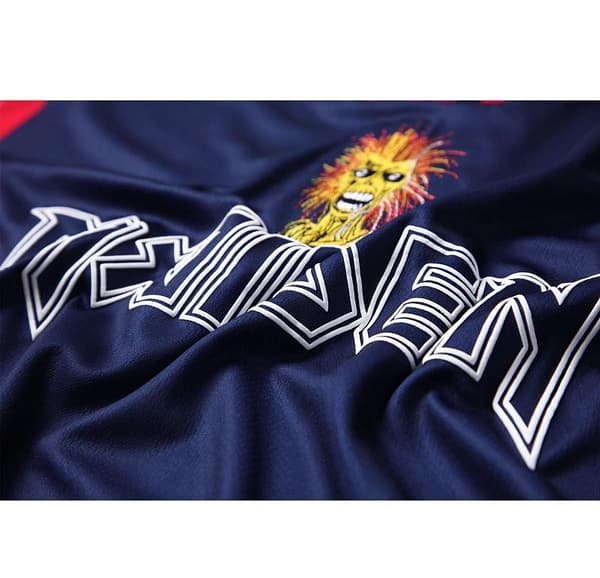 Retro 98/99 West Ham United x Iron Maiden Long Sleeve Navy Jersey - Image 6