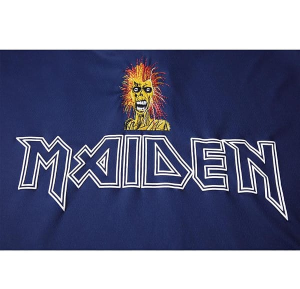 Retro 98/99 West Ham United x Iron Maiden Long Sleeve Navy Jersey - Image 7