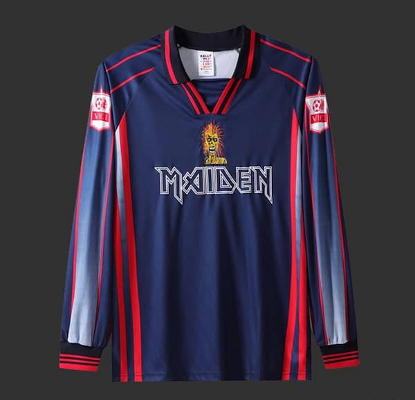 Retro 98/99 West Ham United x Iron Maiden Long Sleeve Navy Jersey - Image 10