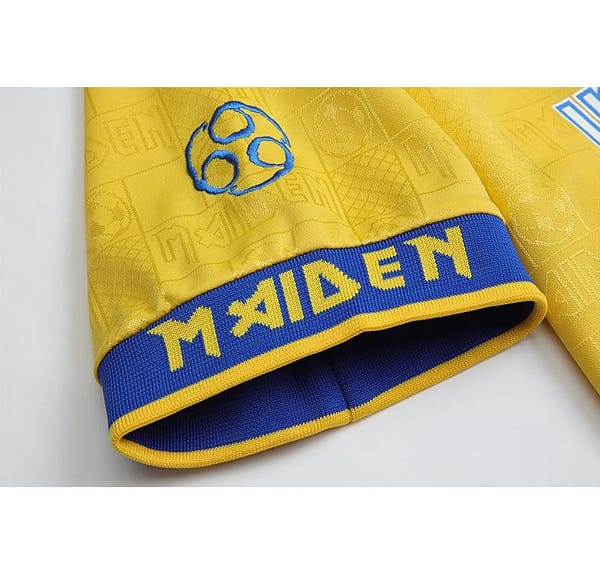 Retro 2018 West Ham United x Iron Maiden Yellow Jersey - Image 6