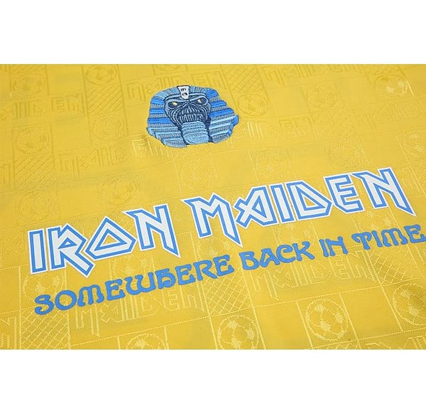 Retro 2018 West Ham United x Iron Maiden Yellow Jersey - Image 8