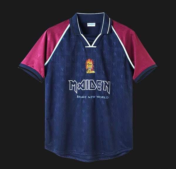 Retro 99/01 West Ham United x Iron Maiden Home Jersey - Image 12