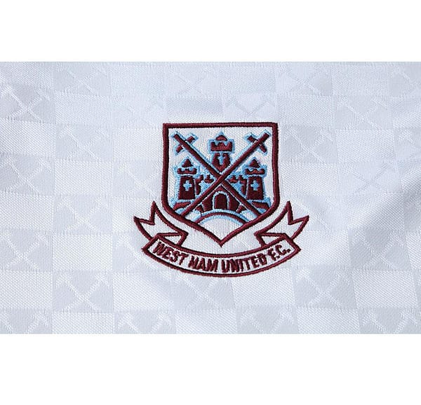 Retro 89/90 West Ham United Away White Jersey - Image 4