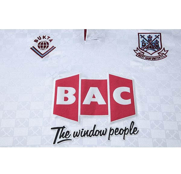 Retro 89/90 West Ham United Away White Jersey - Image 7