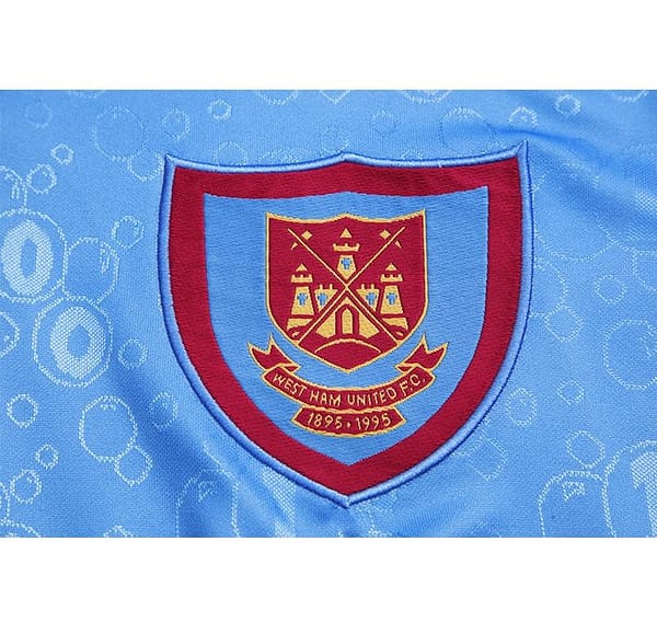 Retro 95/97 West Ham United Long Sleeve Away Blue Jersey - Image 8