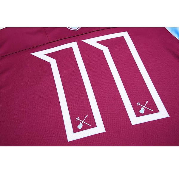 Retro 22/23 Iron Maiden X West Ham Wine/Blue Jersey - Image 4