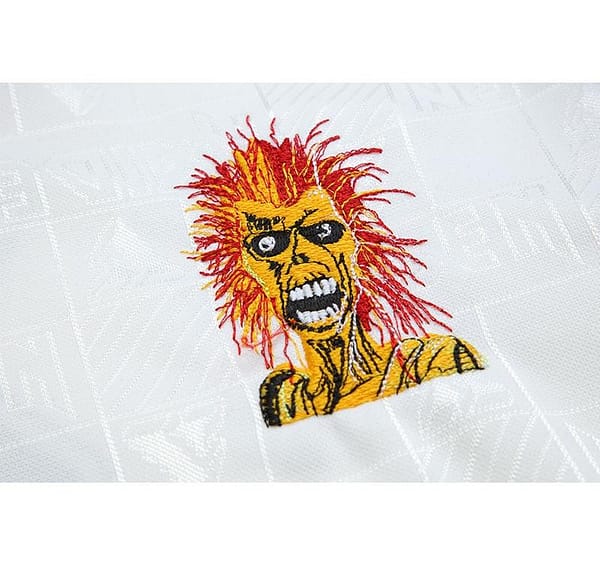 Retro 99/01 West Ham X Iron Maiden Away White Jersey - Image 6
