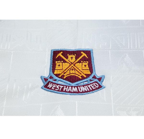 Retro 99/01 West Ham X Iron Maiden Away White Jersey - Image 7