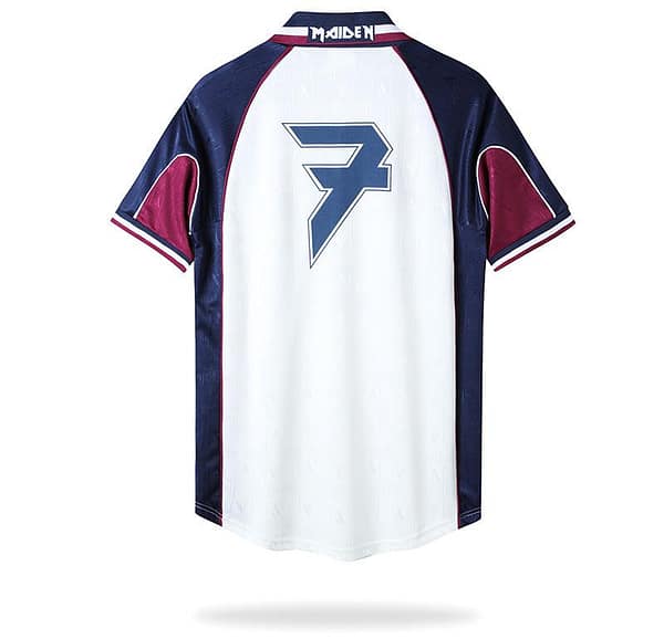 Retro 99/01 West Ham X Iron Maiden Away White Jersey - Image 11