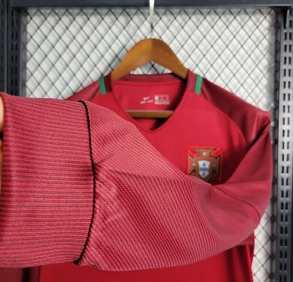 Retro 2016  Portugal Home Long Sleeve Jersey - Image 6