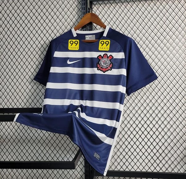 Retro 14-15 Corinthians Third Navy Jersey - Image 4