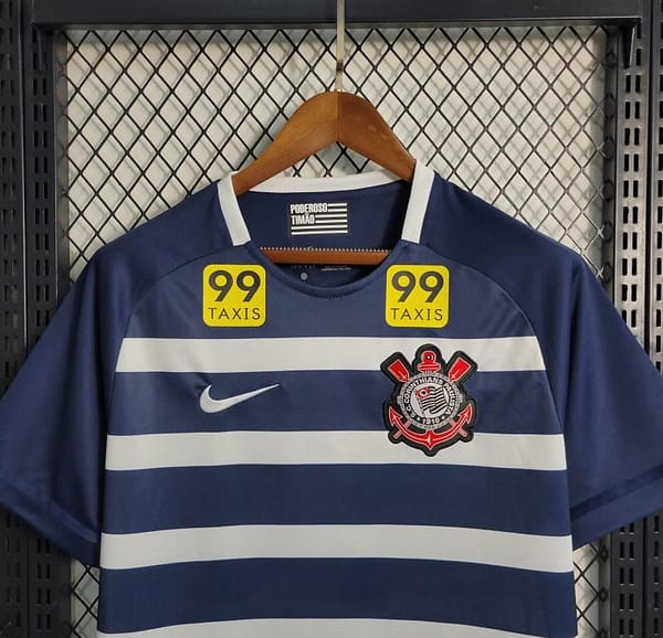 Retro 14-15 Corinthians Third Navy Jersey - Image 8
