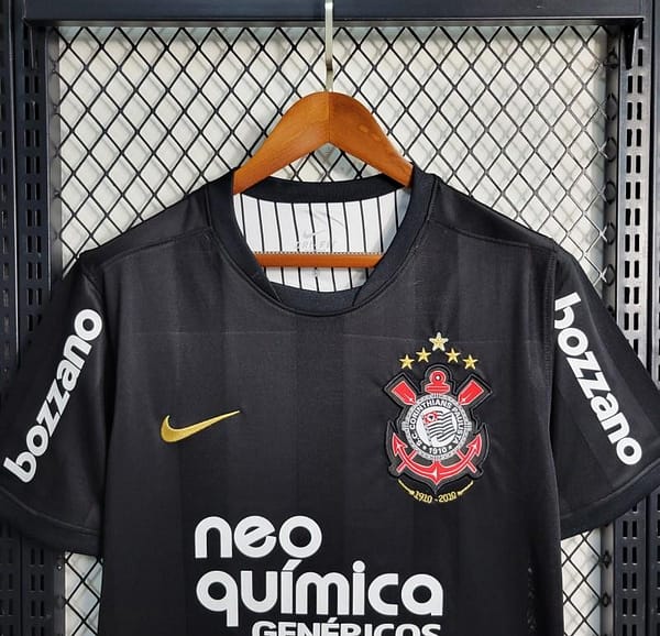 Retro 10/11 Corinthians Away Black Jersey - Image 5