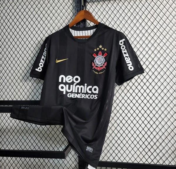 Retro 10/11 Corinthians Away Black Jersey - Image 6