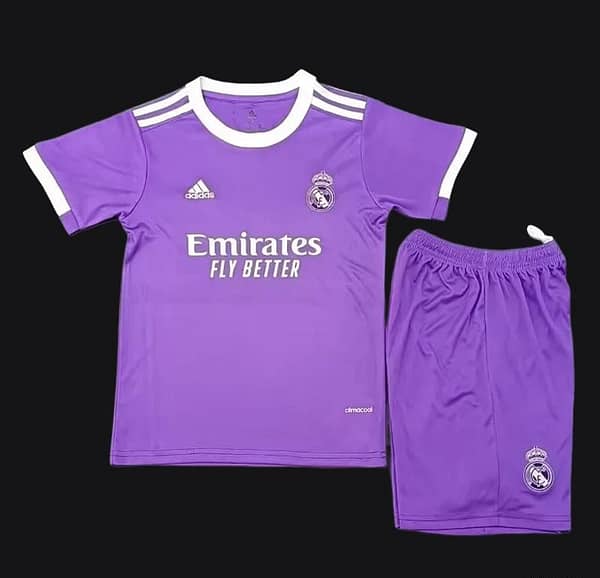 Retro Kids 16/17 Real Madrid Away Purple Jersey