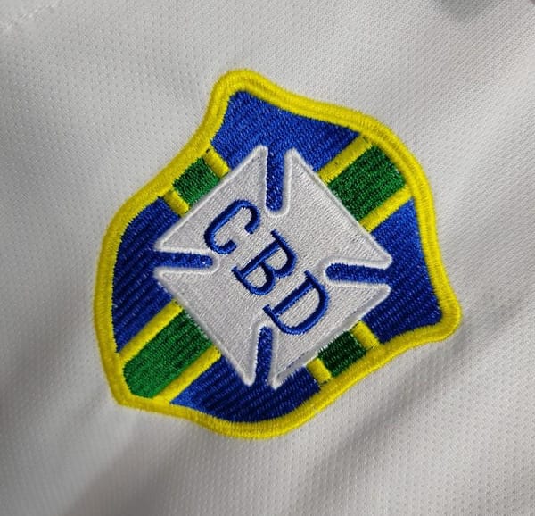 Retro 2004 Brazil White Jersey - Image 3
