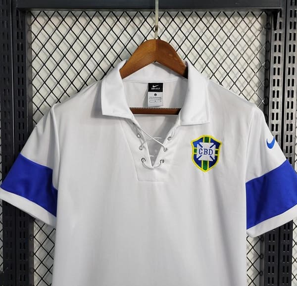 Retro 2004 Brazil White Jersey - Image 6