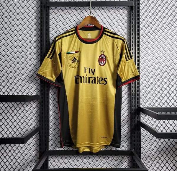 Retro 2013/14 Season AC Milan Third Golden Jersey