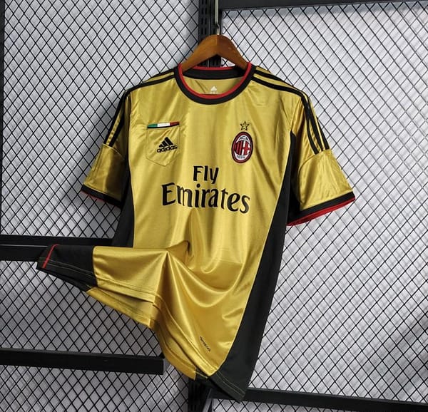 Retro 2013/14 Season AC Milan Third Golden Jersey - Image 4