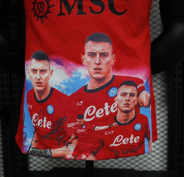 Player Version SSC Napoli Face Game Pierluigi Gollini Goalkeeper Jersey - Image 3